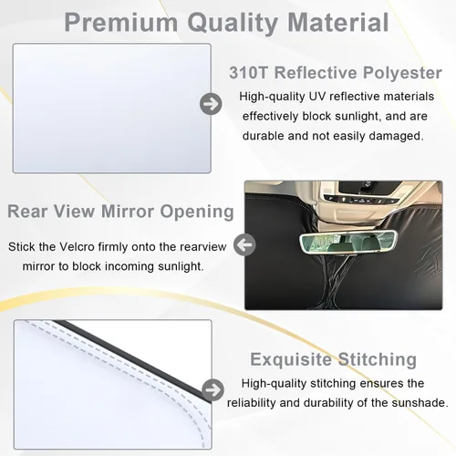 Miniatura 6 de Parasol de parabrisas mejorado para Honda CR-V 2017-2022 Premium 310T de poliéster reflectante bloqueador UV, ajusto personalizado, plegable