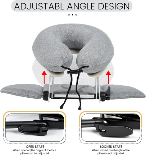 Miniatura 4 de TRENDBOX Mesa de masaje, almohada de espuma viscoelástica, almohada de masaje de espuma viscoelástica multifuncional ajustable para oficina, sueño