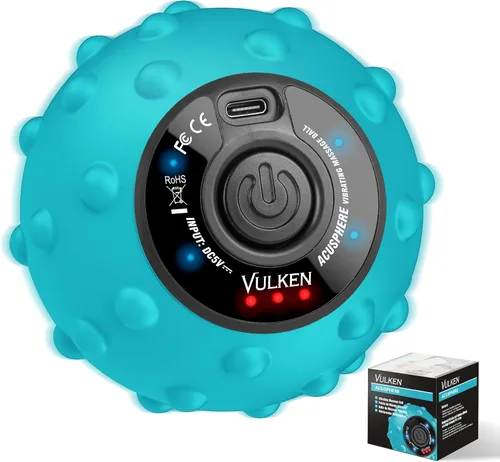 Miniatura 9 de Bola de Masaje Vibratória Vulken para Recuperación Muscular con SphereStrap – Objetivo Áreas de Difícil Acceso, Masaje de Espalda Sin Manos. Bola
