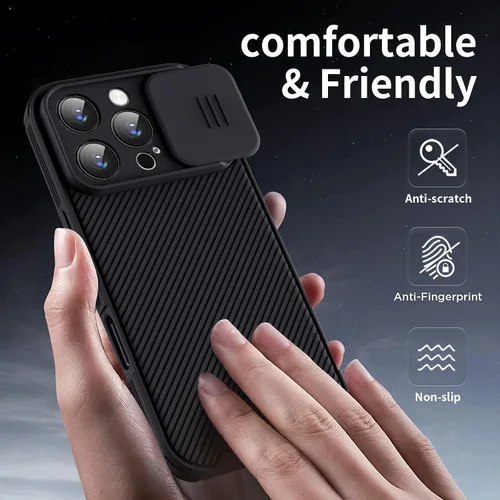 Miniatura 4 de Funda magnética para iPhone 16 Pro Max, funda protectora de cámara para iPhone 16 Pro Max [compatible con carga MagSafe] con cubierta deslizante