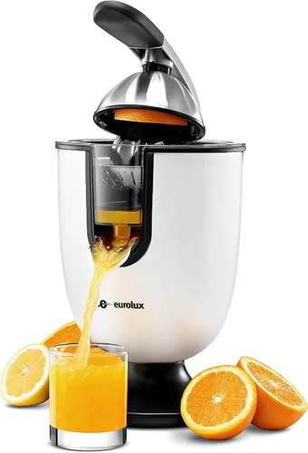 Miniatura 5 de Eurolux Exprimidor eléctrico de naranja Exprimidor de cítricos profesional de acero inoxidable con mango de agarre suave para exprimir sin