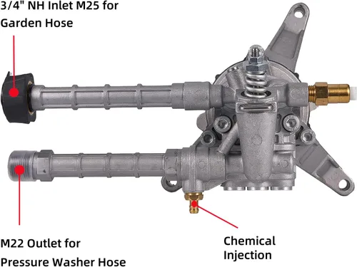 Miniatura 2 de Bomba de lavado a presión vertical de eje de 7/8 pulgadas para SRMW22G26-EZ 2.2G24 2.2 2.2 2.5 GPM 2600-3000 PSI para Troy Bilt Karcher Craftsman