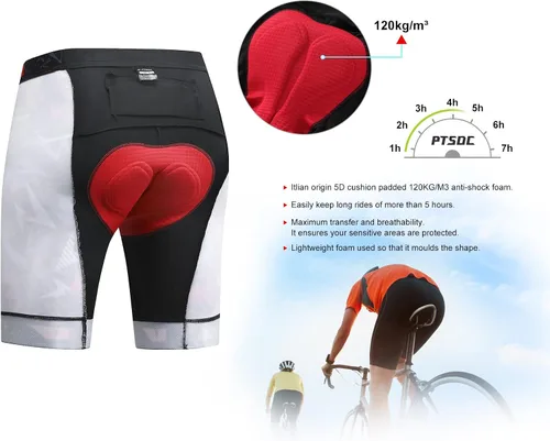Miniatura 6 de Conjuntos de jersey de ciclismo para hombre, 5D, acolchado, de manga corta, trajes de ciclismo de secado rápido