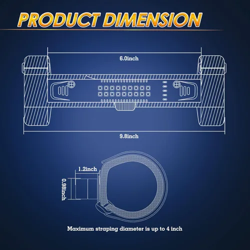 Miniatura 2 de Luz de cúpula UTV alimentada por baterías, montaje en barra enrollable, luz interior LED, luces de persecución, luces de mapa para UTV SXS Polaris