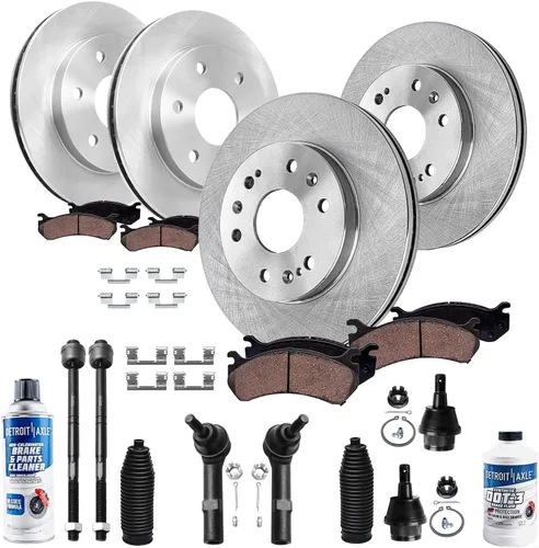 Miniatura 65 de Detroit Axle - 4 rotores de freno para Ford 2012 2013 2014 F-150 Lobo, repuesto de rotores de freno de disco: rotor delantero de 13.78 pulgadas