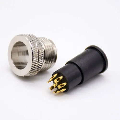 Miniatura 5 de Elecbee m12 conector 8 Pin recto macho overmoldeado soldadura taza sin blindaje un código macho recto 8pin m12 conector