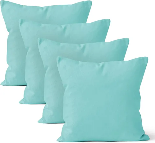 Miniatura 29 de Encasa XO Juego de 2 fundas de almohada de 12 x 12 pulgadas, color beige, sin rellenos, fundas de almohada de algodón para sala de estar, cama