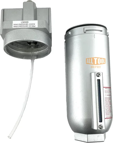 Miniatura 6 de Engrasador lubricador de 1 pulgada NPT SUPER DUTY para aire comprimido lubricar herramientas neumáticas neumáticas, cuenco de metal con vidrio