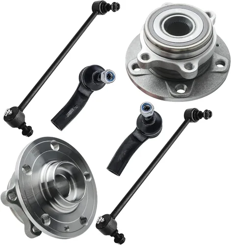 Miniatura 70 de Detroit Axle - Kit de nudillos de dirección delantera izquierda para Ford Edge Lincoln MKX 07-10, cojinete de rueda del lado del conductor, nudillo