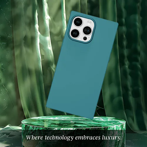 Miniatura 5 de Cocomii - Funda rectangular compatible con iPhone 14 Pro - Silicona suave al tacto, forro de microfibra, para mujeres, niñas, hombres, funda 4-Verde