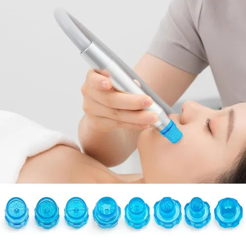Miniatura 4 de Elitzia Cabezales de microderma de plástico, puntas faciales para pelar agua, cuidado facial, herramienta de limpieza de la piel, piezas de repuesto