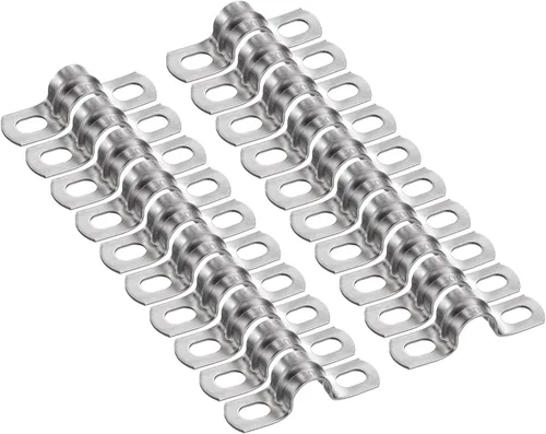 Miniatura 27 de HARFINGTON 10 abrazaderas de conducto de 5/16 pulgadas y 0.315 in, abrazadera de tubo M8 U, correa de tubo rígida de acero inoxidable, soporte