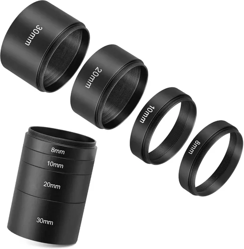 Miniatura 9 de Astromania Tubo de extensión, kit de 2 tubos de extensión para telescopios con M48x0.75 en ambos lados, longitud 0.197 in, 0.315 in, 0.394 in, 0.787