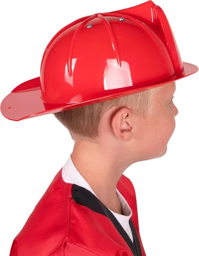 Miniatura 7 de Kangaroo Sombrero de bombero, juguete de simulación, disfraz de bombero de plástico, sombrero rojo, accesorios para casco de fuego, perfecto