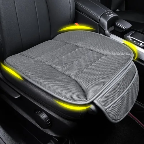 Miniatura 13 de Lofty Aim Cojín de asiento de automóvil de alta calidad, cojín para el conductor con espuma viscoelástica cómoda y parte inferior de goma 2-Gris