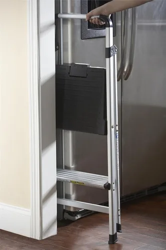 Miniatura 2 de COSCO 2 Step Lite Solutions Taburete de Escalón Plegable, Aluminio/Negro