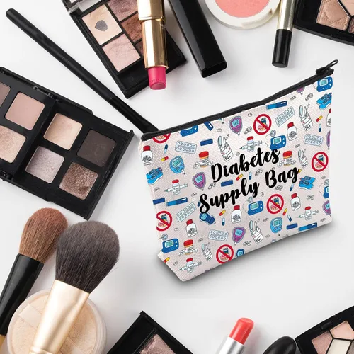 Miniatura 5 de G2TUP Kit de supervivencia para diabetes, bolsa de suministro para diabetes, bolsa de maquillaje, regalo para enfermedades crónicas, Suministro