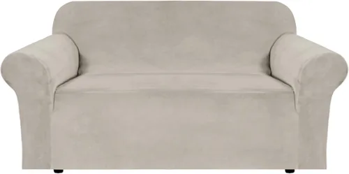 Miniatura 11 de H.VERSAILTEX Funda de terciopelo elástico para sillón, funda para sillón de 1 cojín para sala de estar, funda de muebles hecha de terciopelo grueso