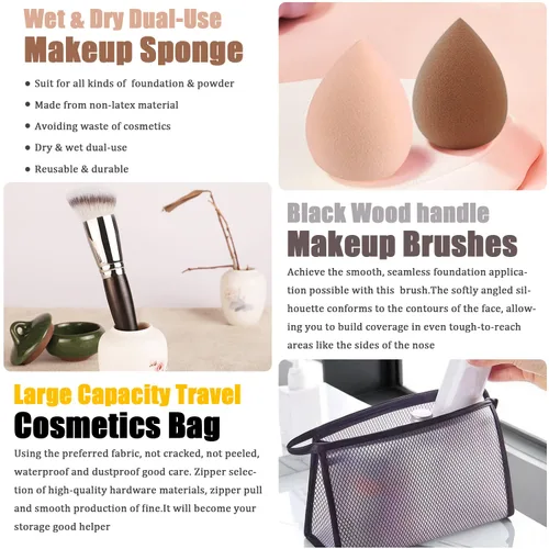Miniatura 7 de Kit de Maquillaje Todo en Uno para Mujeres Kit Completo, Set de Regalo de Maquillaje de Viaje para Mujeres, Adolescentes y Niñas, Incluye Sombra