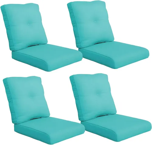 Miniatura 155 de Rilyson Cojines de patio para muebles de exterior, 22 x 24 pulgadas, respaldo alto y asiento profundo, cojín de exterior para sillas de patio, sofá