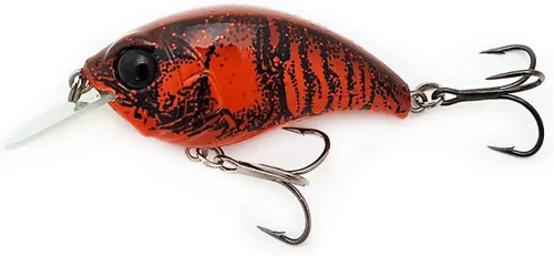 Bill Lewis Señuelo realista SB-57 3/8 OZ. Serie MDJ Squarebill Crankbait de anzuelo de pesca con ganchos Mustad Triple Grip Red Glitter Craw