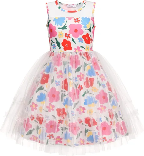 Miniatura 13 de Arshiner Vestido Formal Sin Mangas para Niños Pequeños, Vestido de Tul de Brillo Elegante y Bonito, Vestido de Fiesta, Vacaciones, Vestidos