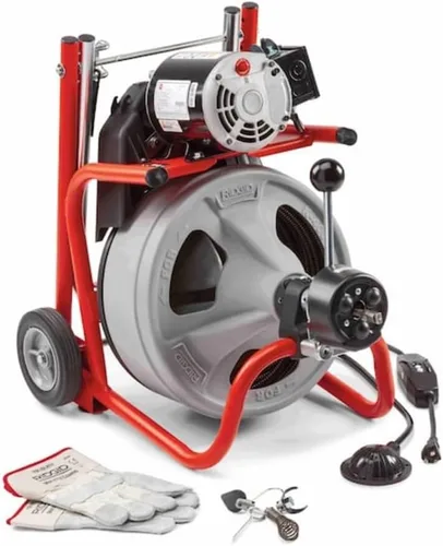 RIDGID 12128 Juego de herramientas de 3 piezas para la máquina de tambor de limpieza de drenaje modelo K-400 y K-3800 con taladro de bombilla,