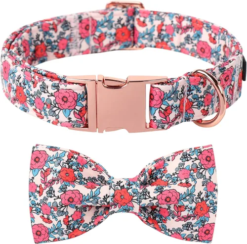 Miniatura 29 de Lionet Paws Collar de Pascua para perro con pajarita, collar de conejo con hebilla de metal para perros, collar ajustable y cómodo para perros