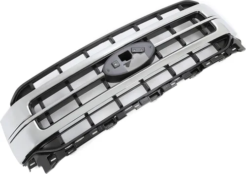 Miniatura 4 de KUAFU Parrilla para parachoques delantero compatible con Ford F150 2021-2023 Sport Lariat, reemplazo para ML3Z-8200-FA, cromo plateado+negro