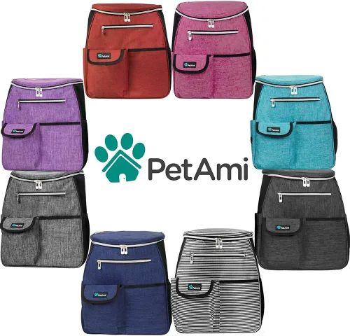 Miniatura 7 de PetAmi - Bolsa de viaje para perros con mochila, bolsas para perros aprobadas por aerolíneas para viajar, bolsa de pañales para cachorros, azul mar
