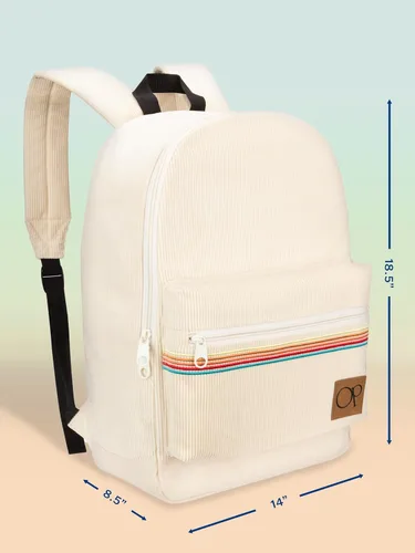 Miniatura 3 de Ocean Pacific OG - Mochila de pana para viajes, deportes, playa, trabajo, mochila casual para hombres y mujeres, se adapta a portátiles de 15.6