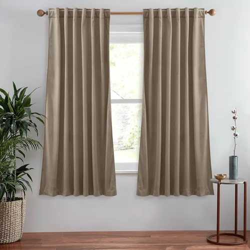 Miniatura 17 de StangH Cortinas de terciopelo súper suaves con pestaña trasera, cortinas azul marino para puerta corredera, decoración de lujo, cortinas opacas