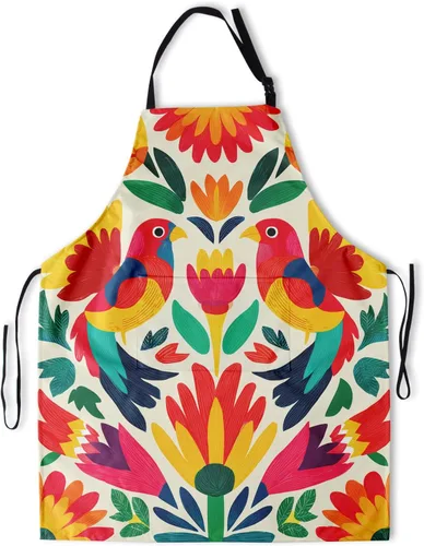 Miniatura 52 de Delantal con bolsillos, delantales para mujeres y hombres, delantal de cocina para cocinar, jardinería, servidor, camarera, pintura