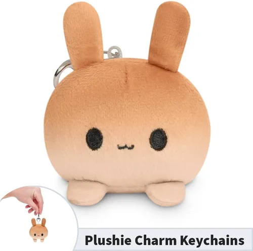 Miniatura 3 de TeeTurtle Llavero de peluche de conejo Bun feliz moño