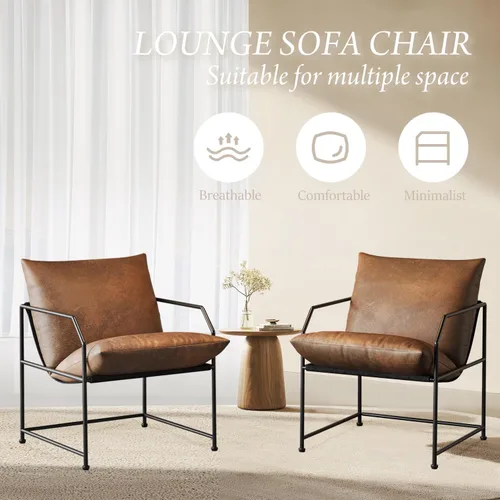 Miniatura 4 de Silla decorativa para sala de estar, sillas cómodas de lectura para dormitorio, silla tapizada de salón, silla de estilo moderno de mediados