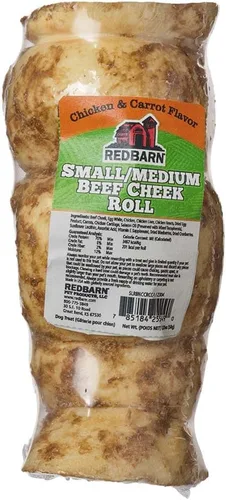 Miniatura 2 de Redbarn Pet Products Rollos de mejillas de res totalmente naturales para perros, mejillas de vaca sin granos, ricos en colágeno, disponibles