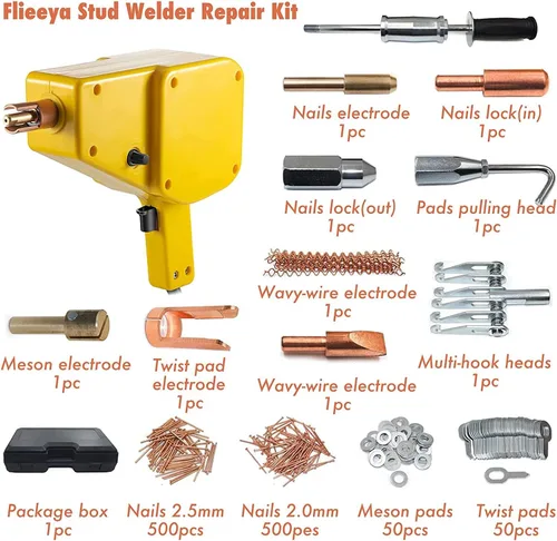 Miniatura 4 de Kit de soldador de pernos y extractor de abolladuras de 800VA con martillo deslizante, máquina de soldadura por puntos de 110 V para reparación