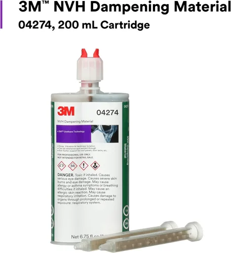 Miniatura 2 de 3M NVH Material amortiguador 04274, flexible, sin contracción, sin solvente, cartucho de 200 mL