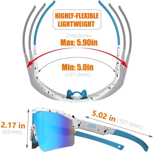 Miniatura 5 de Eazyrun Gafas de sol polarizadas deportivas para niños de 8 a 12 años, lentes para béisbol, softbol, ciclismo, protección UV para niños y niñas F25f