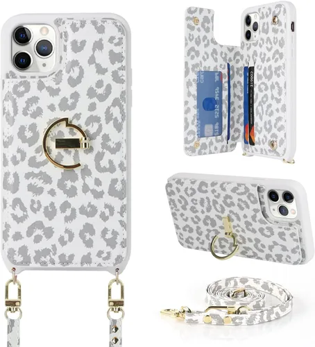 Havaya Funda cruzada para iPhone 11 Pro Max con correa para mujer, funda para iPhone 11 Pro Max con tarjetero para iPhone 11 Pro Max, funda de piel,