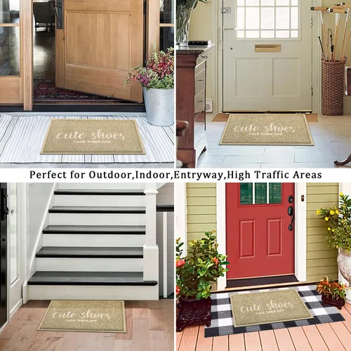 Miniatura 7 de AOAOPQ Tapetes para puertas exteriores para entrada de casa, tapetes de perfil bajo para puertas exteriores, fáciles de limpiar, para baño