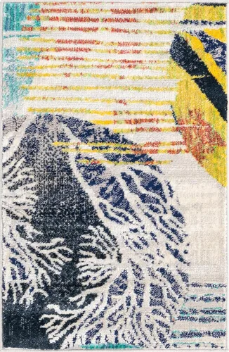 Miniatura 2 de Unique Loom Ariel Collection - Alfombra rectangular (2 x 3 pies 1 pulgada, color negro)
