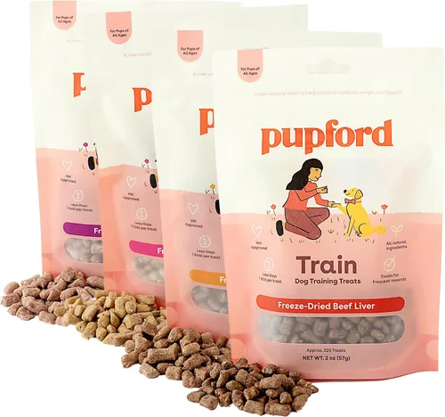 Miniatura 7 de Pupford Golosinas de entrenamiento liofilizadas para perros y cachorros, más de 1800 bocados de ingredientes limitados