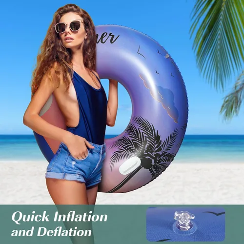 Miniatura 5 de HeySplash Flotadores de piscina, tubos de piscina para adultos, flotadores inflables divertidos para piscina, playa, lago, río, fiesta, decoración