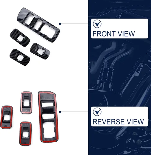 Miniatura 4 de Cubierta de panel de interruptor de fibra de carbono para Ford F150 2015 2016 2017 2018 2019 2020 Accesorios