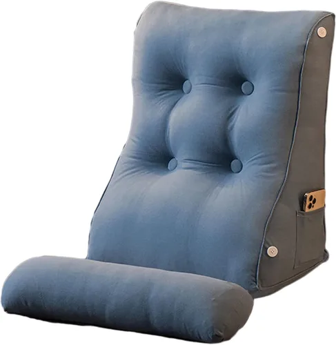 Miniatura 12 de Almohada de lectura triangular con cuña para cabecero y reposo de cama, cojín de apoyo para la espalda para leer, jugar, ver la televisión