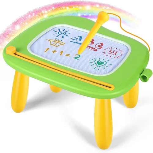 Miniatura 14 de Smasiagon - Pizarra de dibujo magnética para niños, juguetes para niñas de 1 a 2 años, pizarra de garabatos portátil para aprender y juguetes