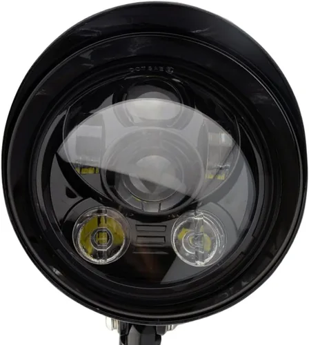Miniatura 2 de 5 3/4 pulgadas bala delantero motocicleta brillante negro LED visera superior 0.394 in Tri Bar 5.75 "para Harley Sportster Dyna Softail Bobber