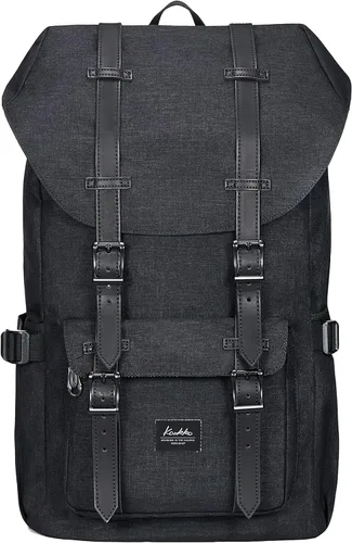 Miniatura 13 de Mochila para laptop Kaukko, senderismo y campamentos, mochila universitaria grande casual, mochila de hombro con capacidad para una laptop y Nailon