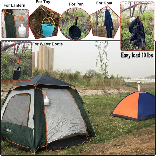 Miniatura 5 de Camping Lantern Hook Hanger Tent Light Outdoor Lamp Hanger Non-Slip for Camping Hiking - 2pcs